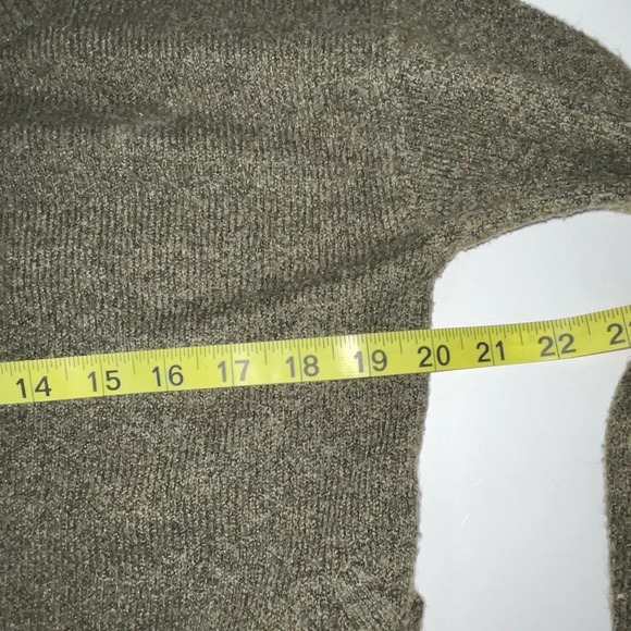 Garage Olive Green Braided Lace-up Side Knit Plush Sweater Small Women’s - Picture 7 of 11